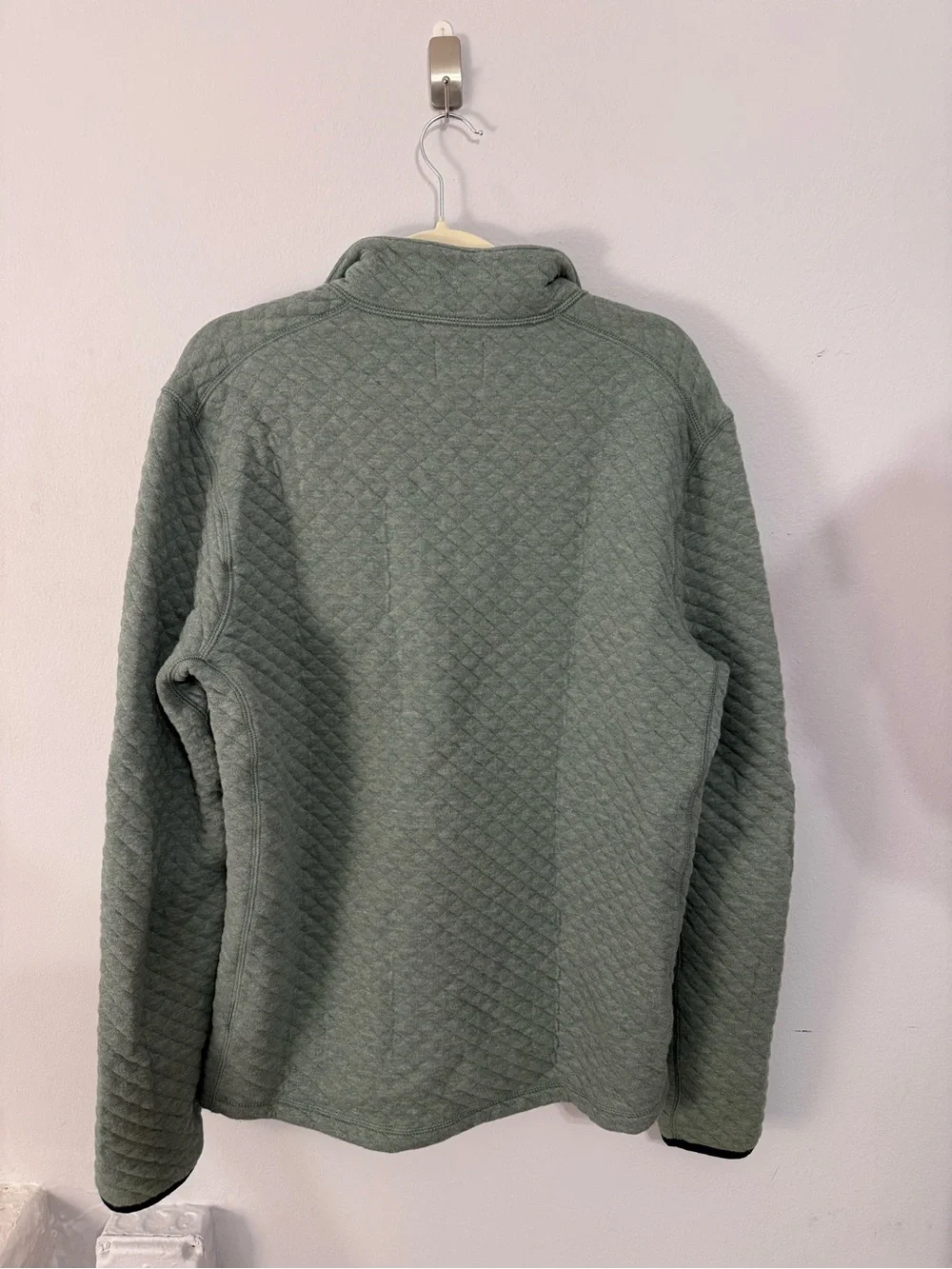 J. Crew Quilted Half-Zip Pullover - Sage Green